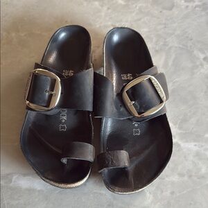 Birkenstock Black Sandals with Leather Strap